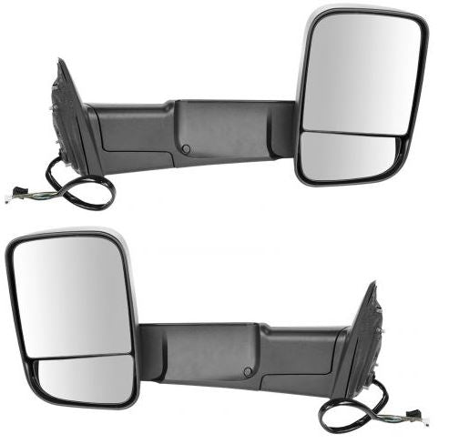 2018 Ram 1500/2500/3500 Power Fold Tow Mirror - Black